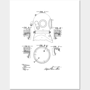 Means for Attaching Helmet and Diving Suit Vintage Patent Hand Drawing Posters and Art